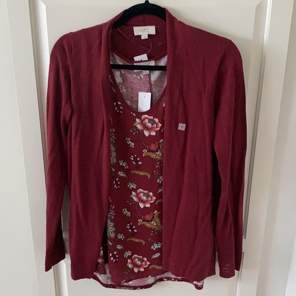NWT loft outlet floral blouse - Picture 7 of 7